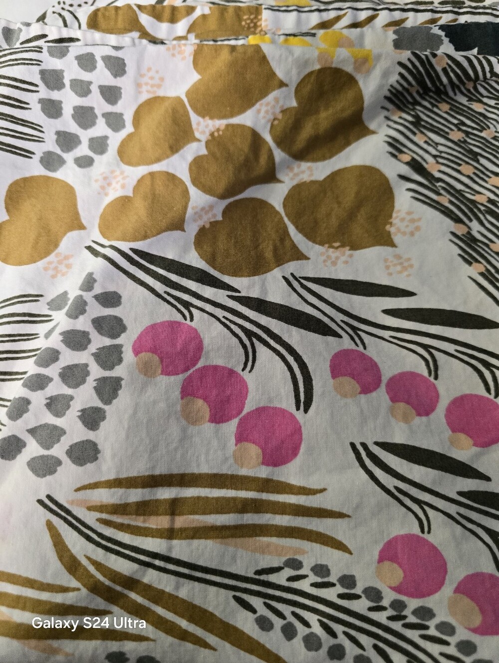 Marimekko Pieni Letto King Duvet Cover * 2 Shams *Earthy Botanical 100% Cotton - Picture 2 of 7